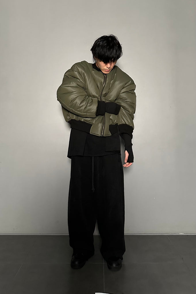 FW24 UNISEX AMU OVERSIZED PADDED REVERSIBLE JACKET #BLACK