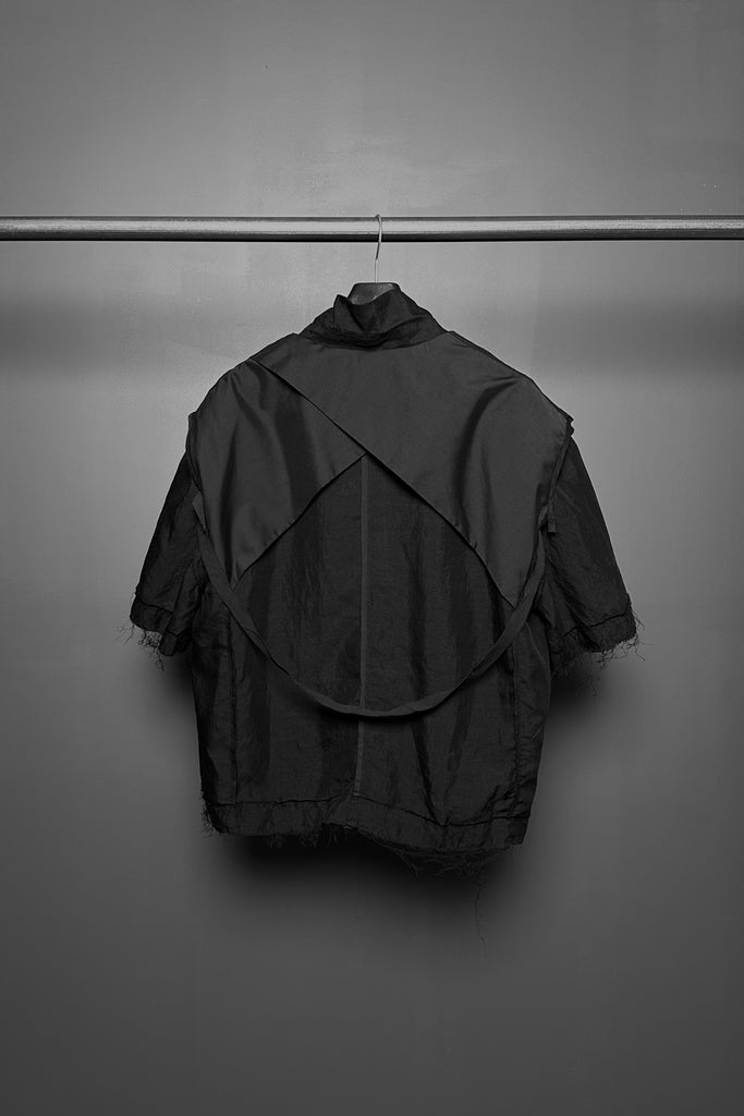 SS25 AMU Unisex Overisized Linen Blazer #BLACK