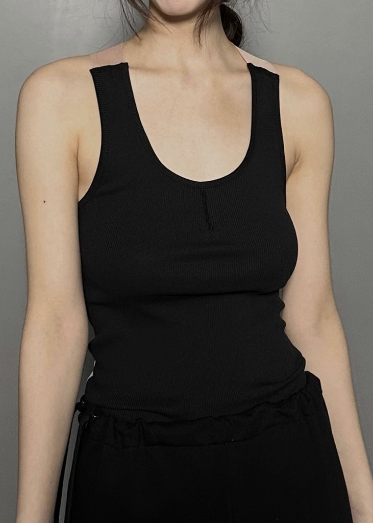 SS25 AMU Silhouette Sleeveless Top #BLACK [Pre-Order 20% OFF until 05/09]