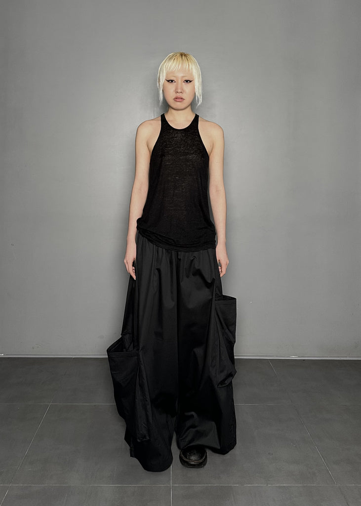 SS25 AMU Black Sleeveless Top #BLACK [Pre-Order 20% OFF until 05/19]