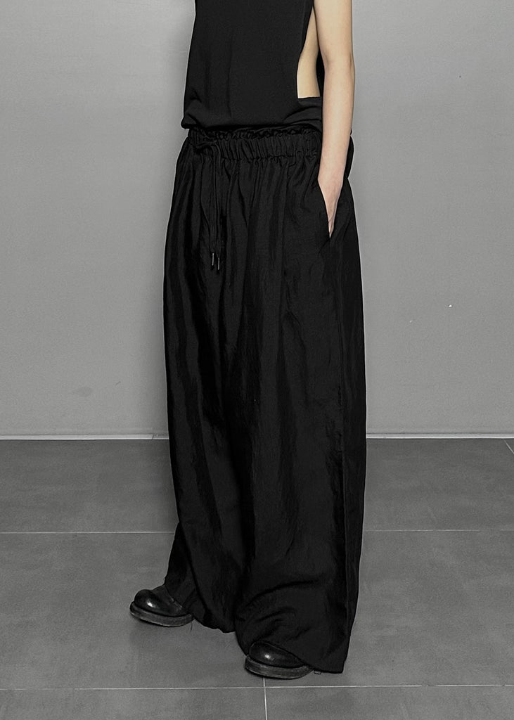 SS25 AMU Unisex Linen Pants #BLACK