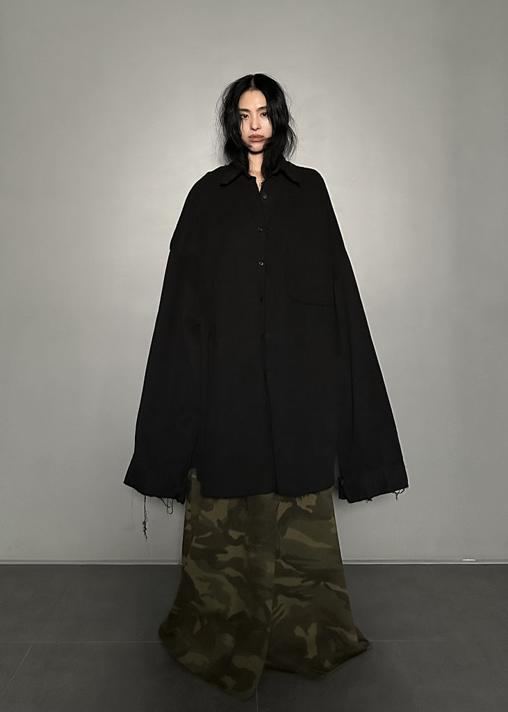 FW24 UNISEX AMU OVERSIZED SHIRT #BLACK