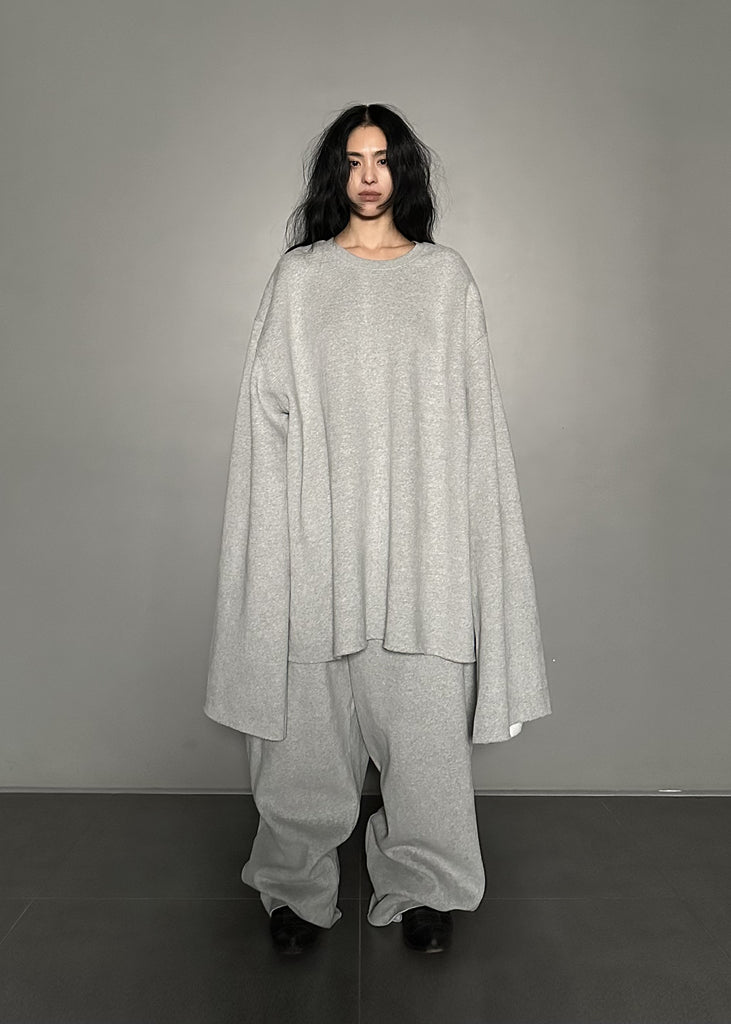 FW24 UNISEX AMU OVERSIZED NAPPED SWEATSHIRT #GRAY