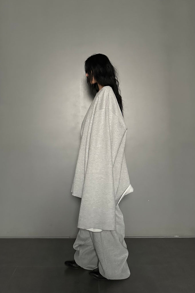 FW24 UNISEX AMU OVERSIZED NAPPED SWEATSHIRT #GRAY