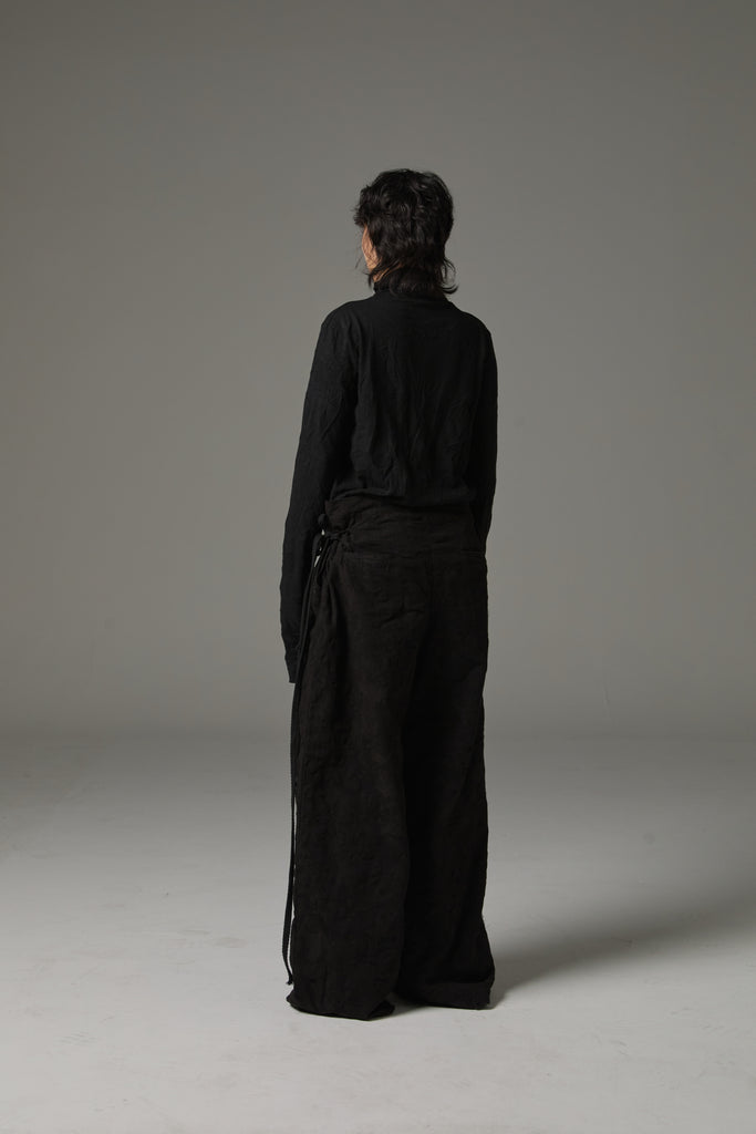 FW25 AMU UNISEX. Oversized Camo Trousers #BLACK