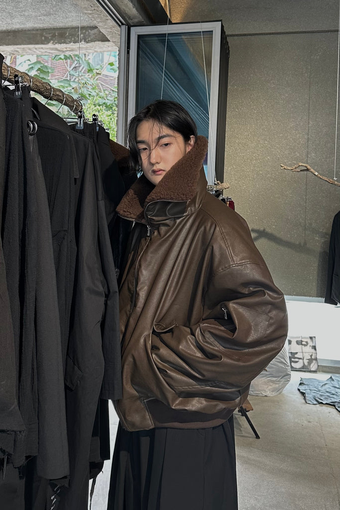 FW25 AMU Unisex. Oversized Padded Jacket #BLACK