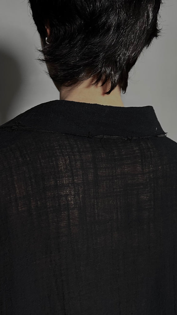 SS25 AMU Unisex Split Layered Shirt #WHITE