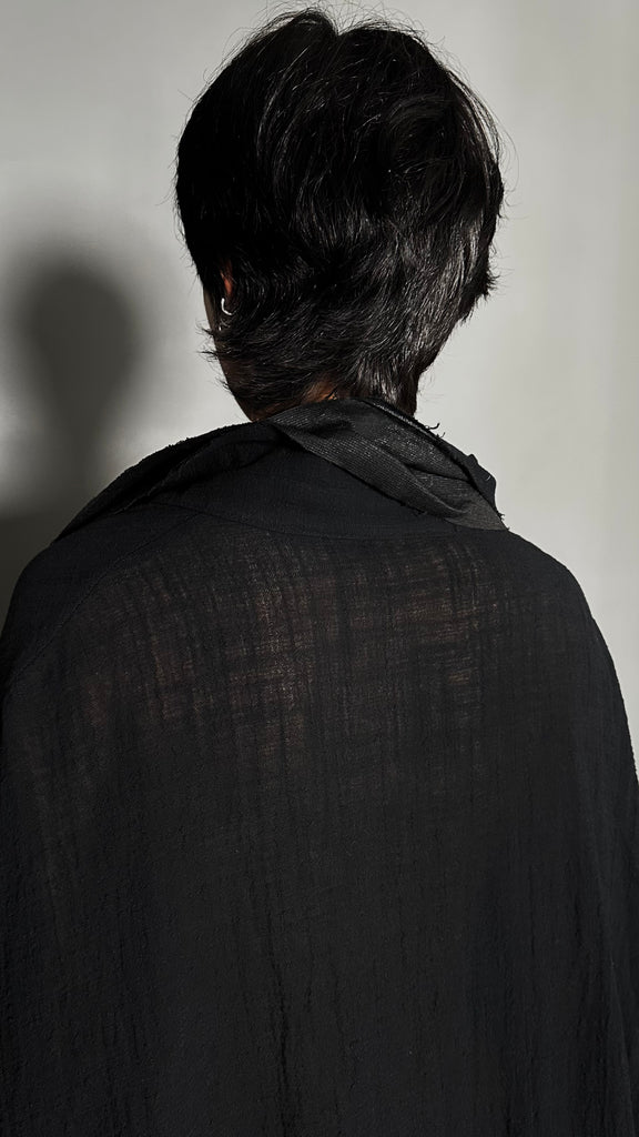 SS25 AMU Unisex Split Layered Shirt #WHITE