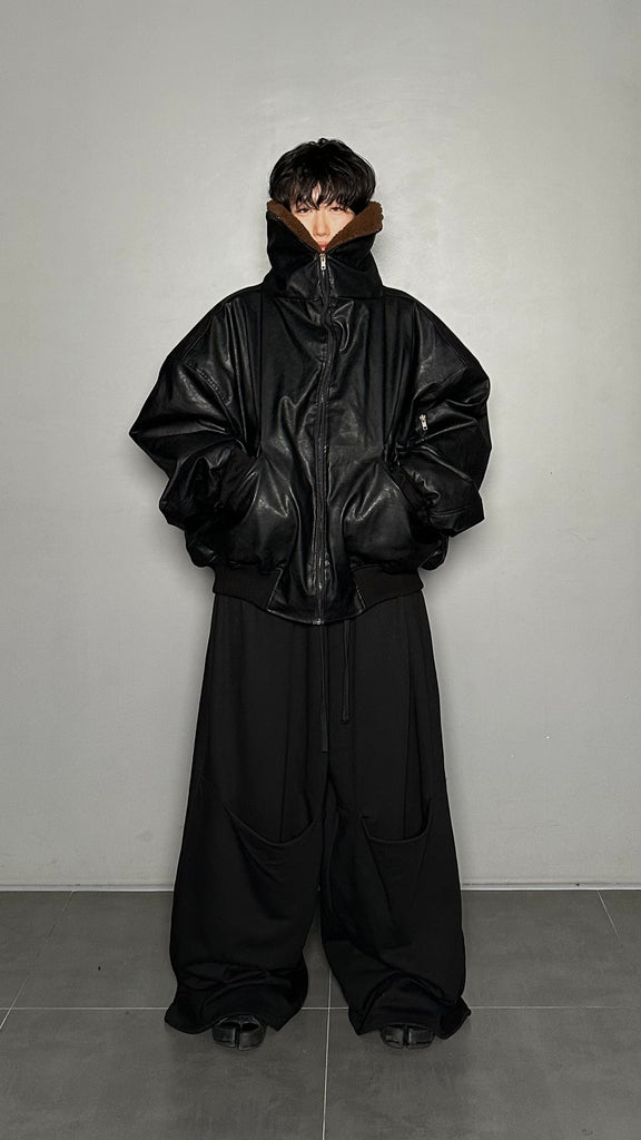 FW25 AMU Unisex. Oversized Padded Jacket #BLACK
