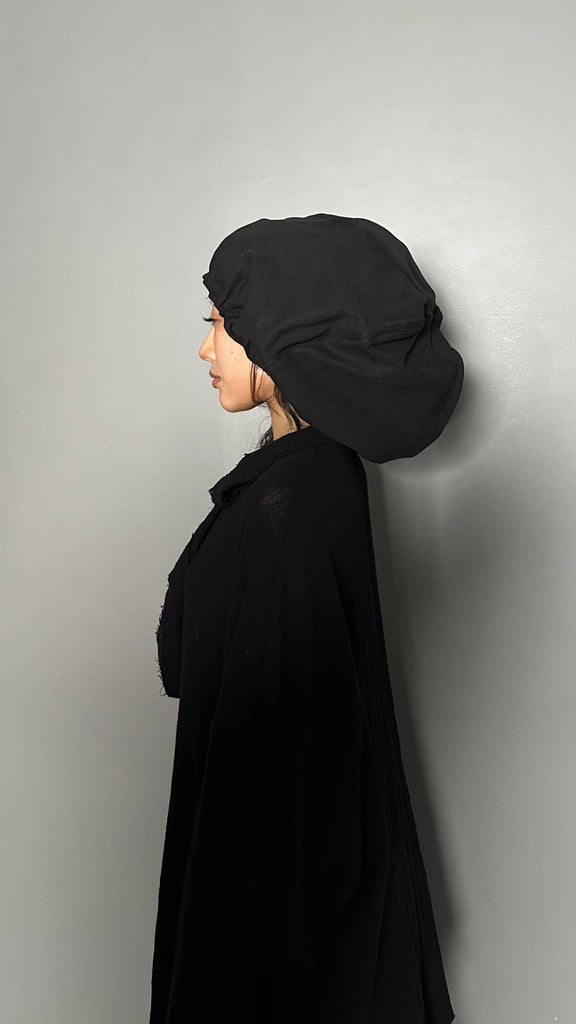 SS25 AMU Unisex. Wire Oversized Stopper Hat #BLACK
