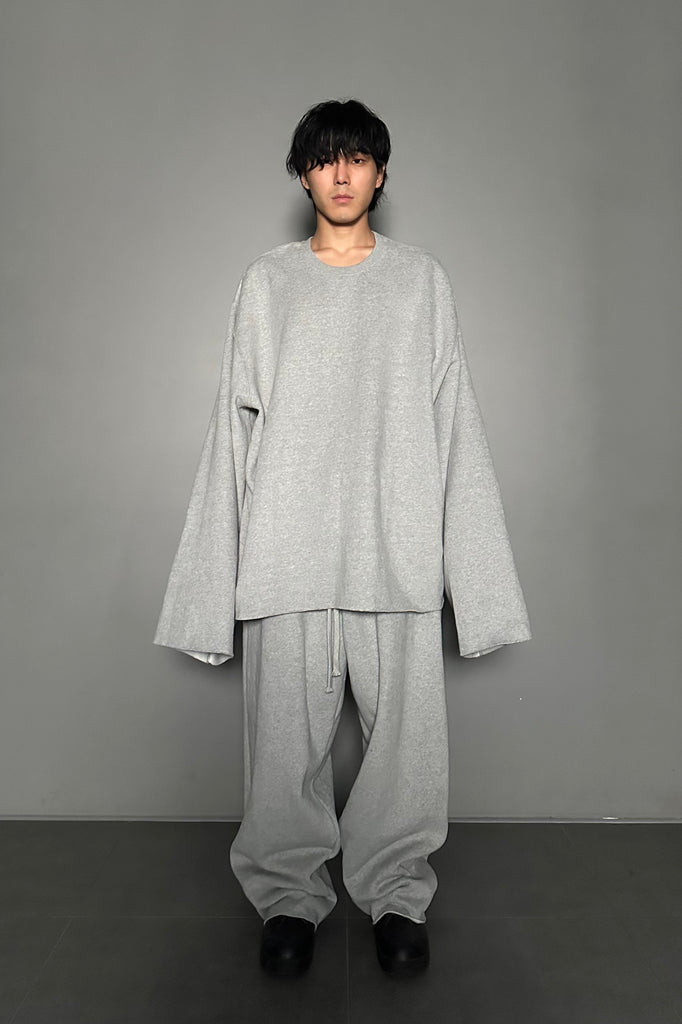 FW24 UNISEX AMU OVERSIZED NAPPED SWEATSHIRT #GRAY