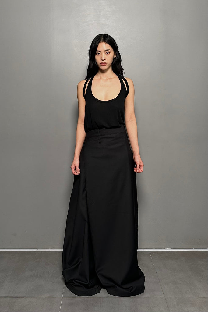 SS24 UNISEX AMU EMPHASIZED OVERSIZED TROUSERS #BLACK