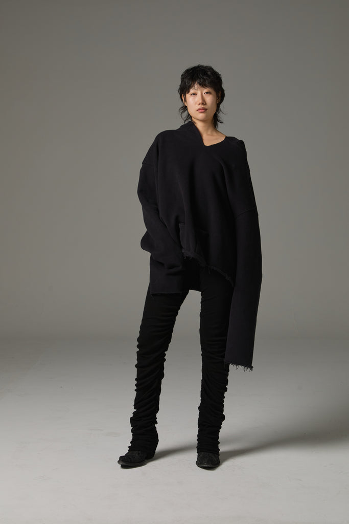 FW25 AMU UNISEX. Extra-Long Leggings Pants #BLACK