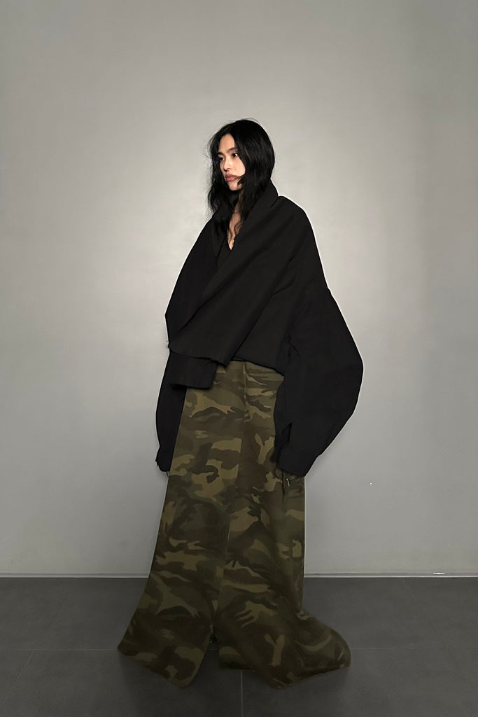 FW24 UNISEX AMU OVERSIZED SHIRT #BLACK