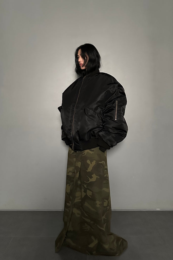 FW24 UNISEX AMU OVERSIZED PADDED REVERSIBLE JACKET #BLACK