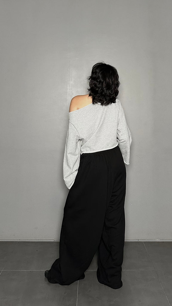 FW25 AMU. Off-shoulder Top (Reversible) #MELANGE