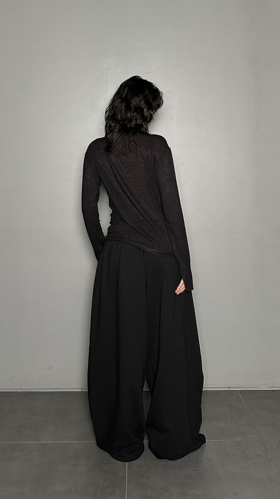 FW25 AMU Unisex. Oversized Pocket Sweatpants #BLACK