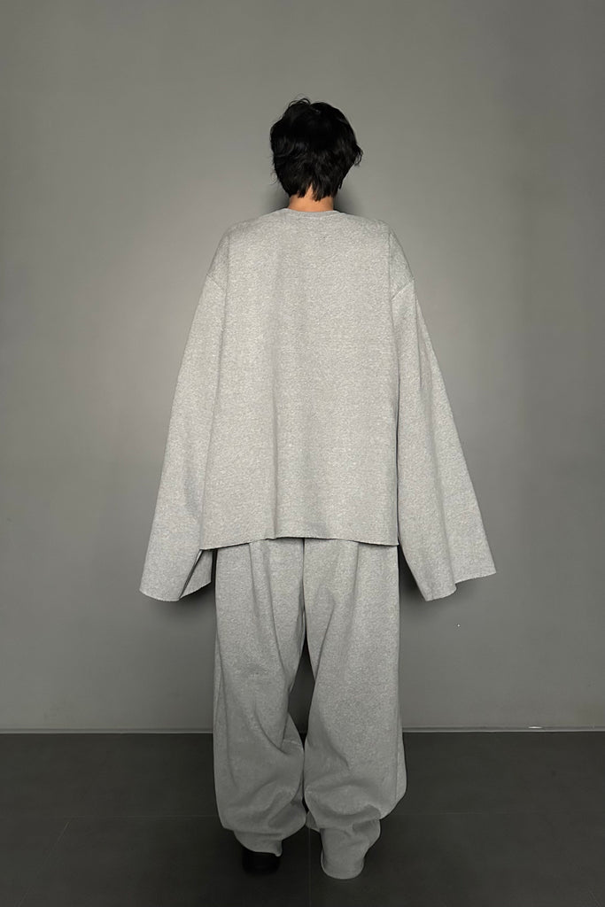 FW24 UNISEX AMU OVERSIZED NAPPED SWEATSHIRT #GRAY