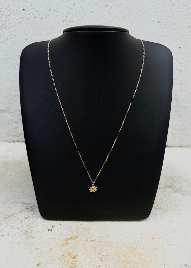 Sunflower Necklace 14k Gold