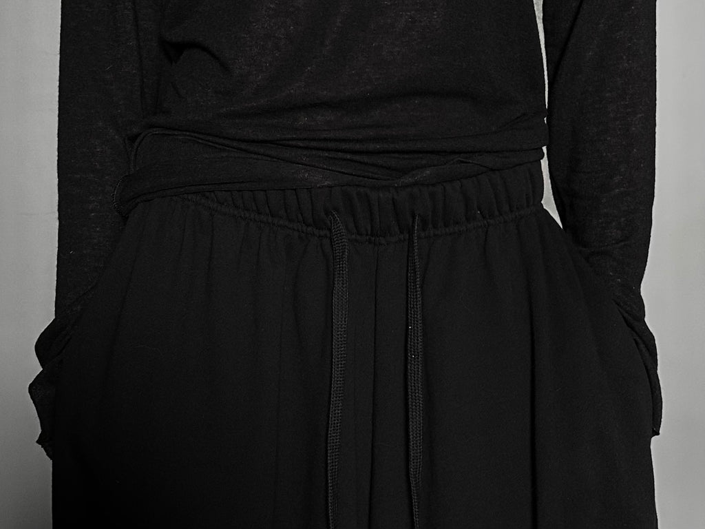FW25 AMU Unisex. Oversized Pocket Sweatpants #BLACK