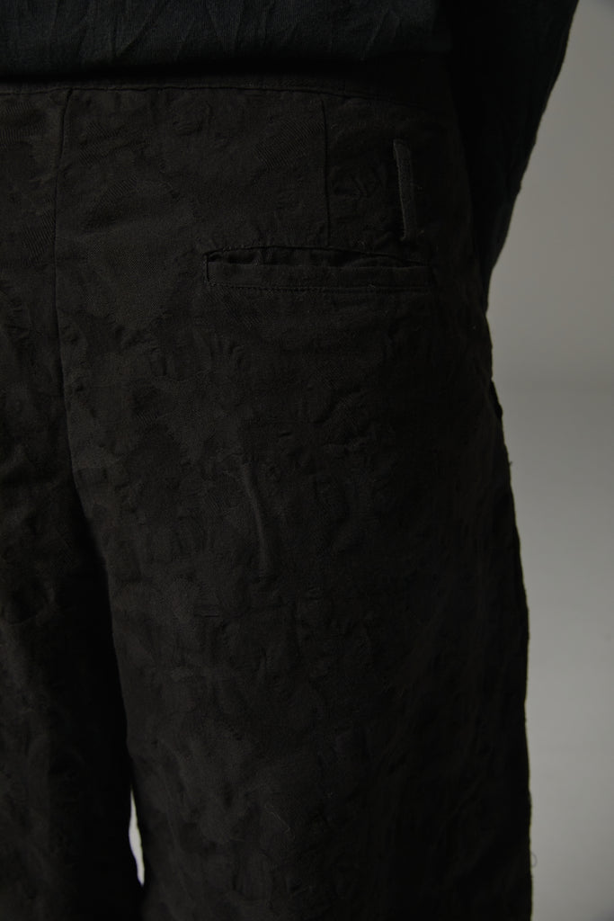 FW25 AMU UNISEX. Oversized Camo Trousers #BLACK