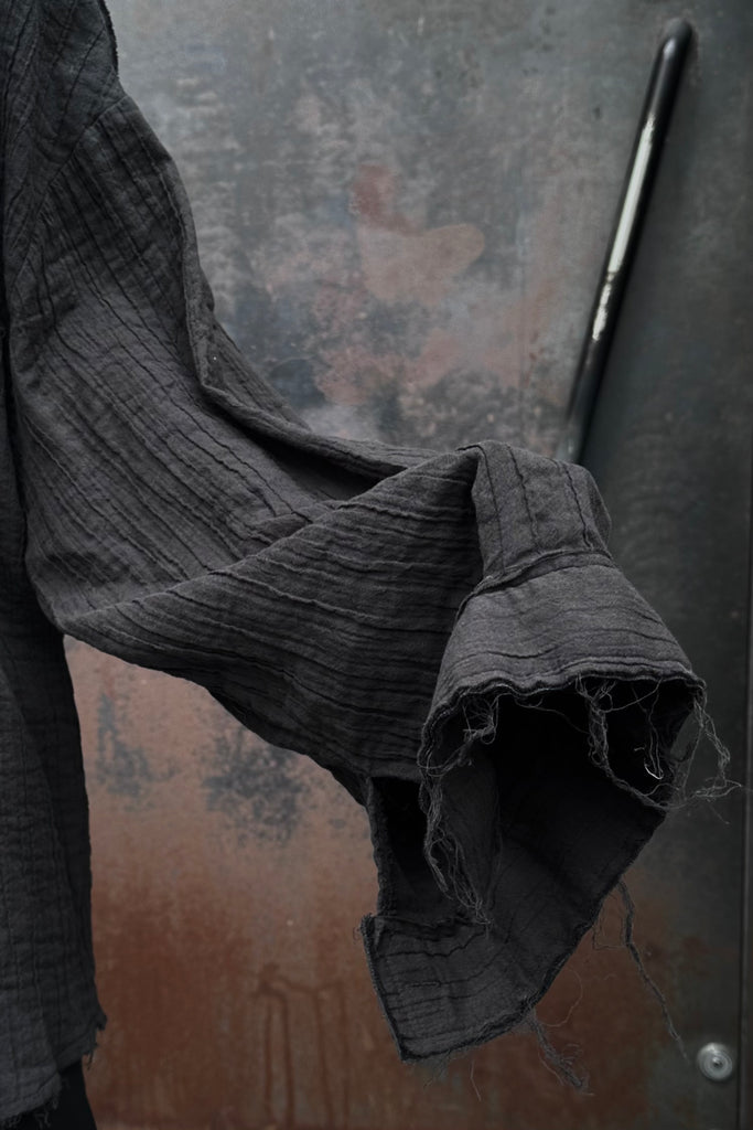 FW25 AMU UNISEX. Washed Oversized Shirt #BLACK