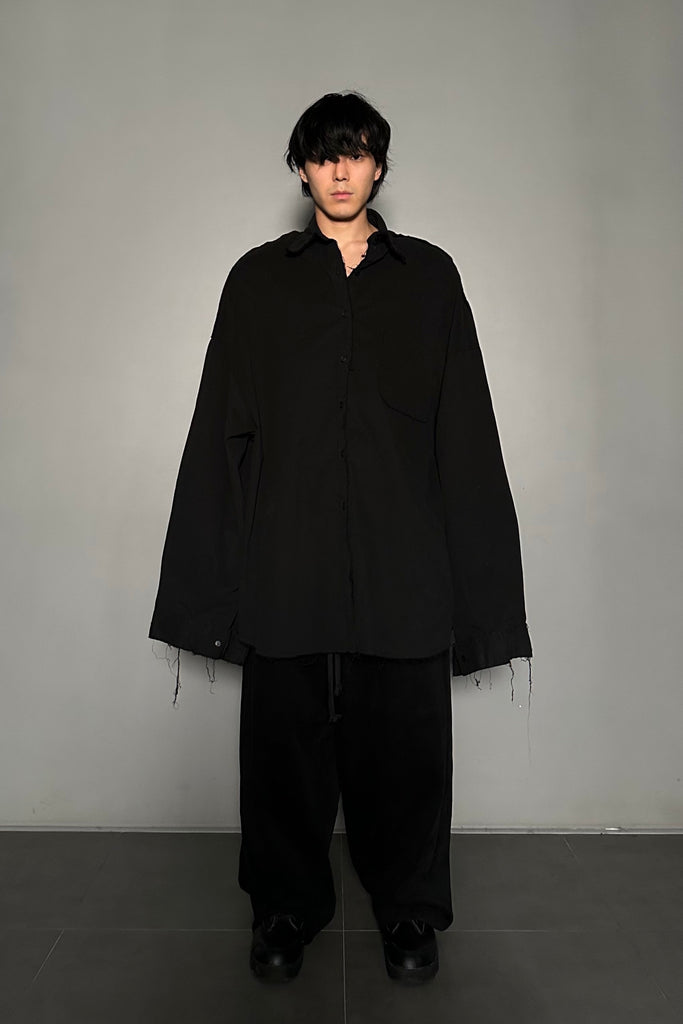 FW24 UNISEX AMU OVERSIZED SHIRT #BLACK