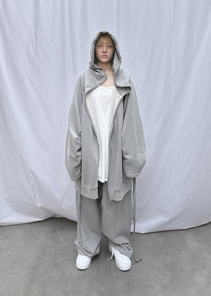 FW23 UNISEX OVERSIZED BIG HOODIE ZIP-UP #GRAY [sold out]