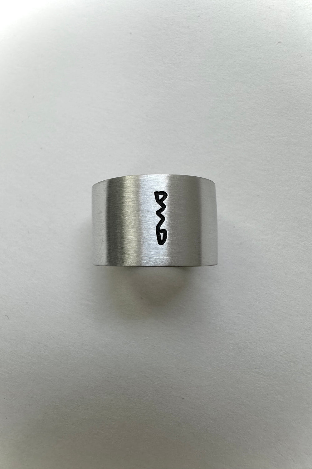 Black Enamel Ring 14mm Sterling Silver