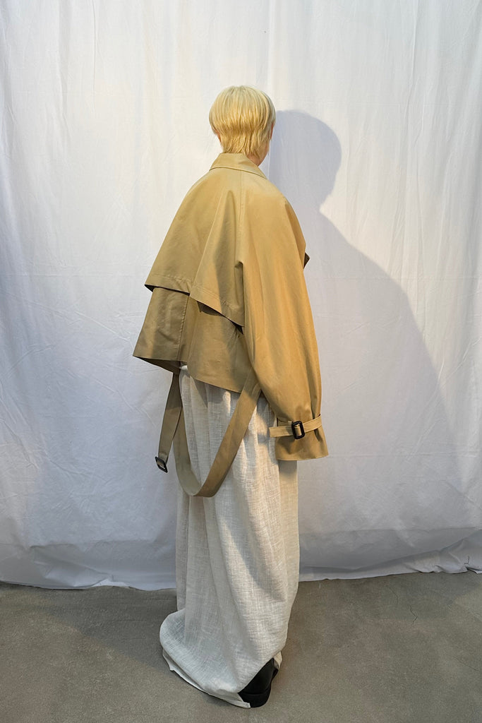 FW23 UNISEX OVERSIZED TRENCH COAT #BEIGE