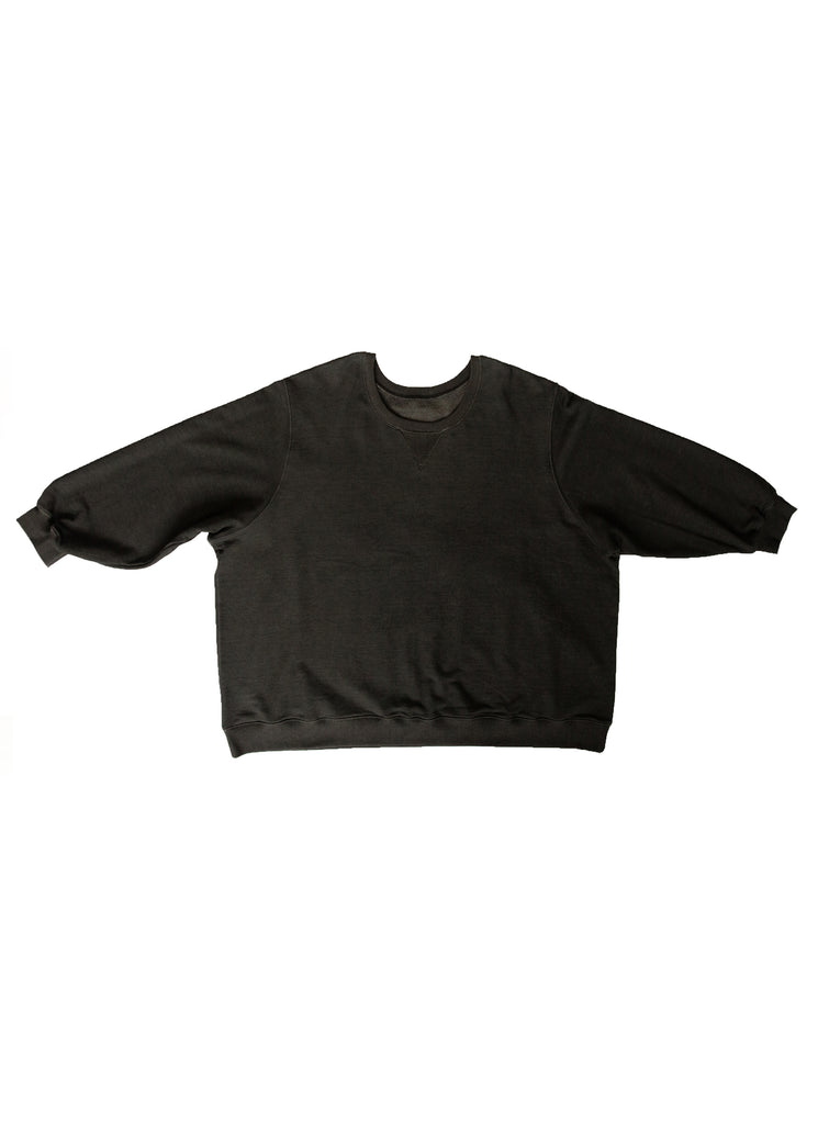SS23 UNISEX VINTAGE WASHED OVERSZIED SWEATSHIRT #BROWN