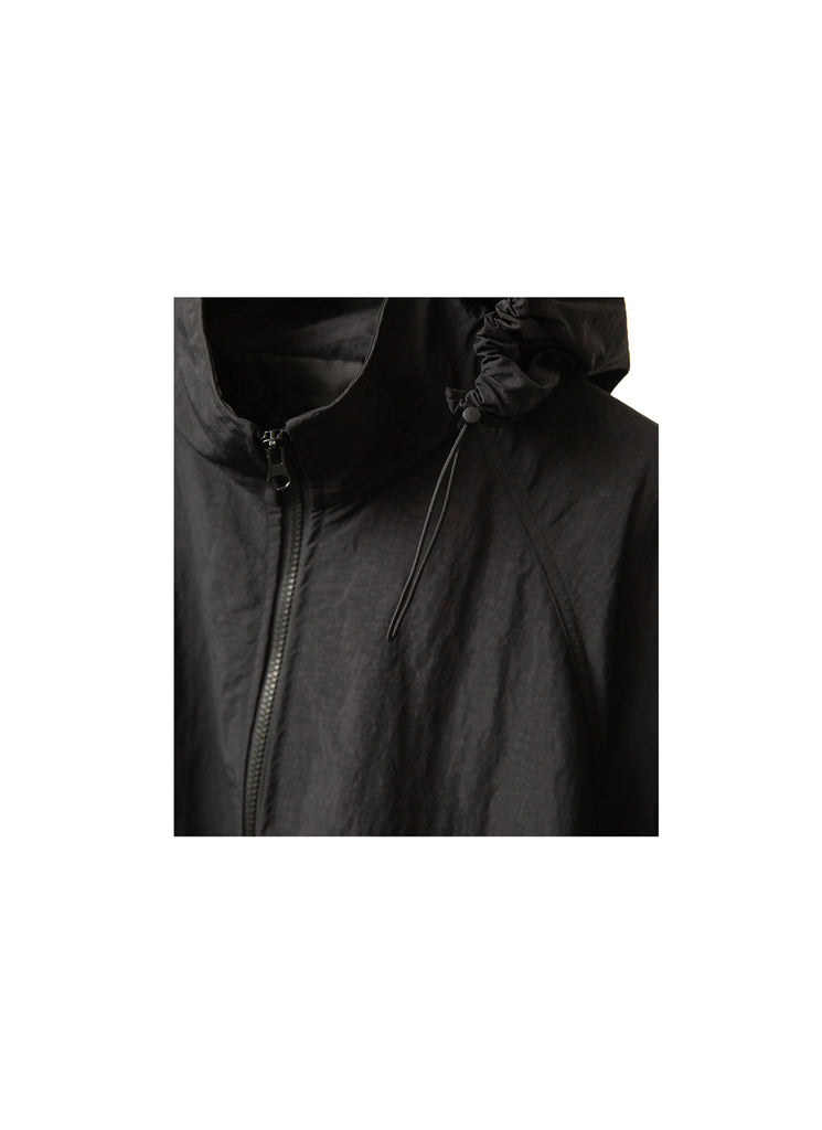 SS23 UNISEX HOODED WINDBREAKER JACKET #BLACK [SEASON SALE 50% OFF]