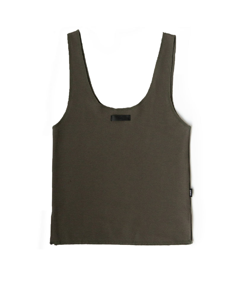 SS23 STITCHED SLEEVELESS #KHAKI