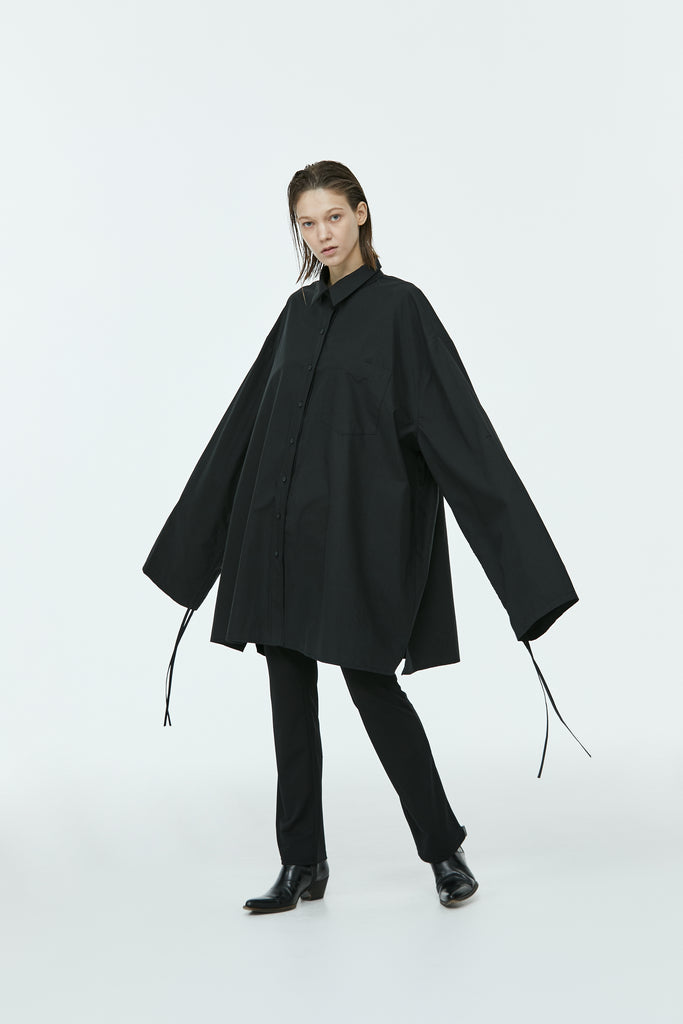SS21 UNISEX OVERSIZED BLACK STRING SHIRT [sold out]