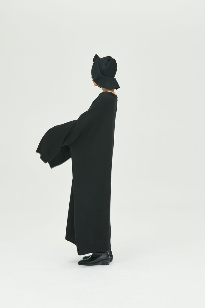 2023 UNISEX KNITTED LONG ONE-PIECE #BLACK