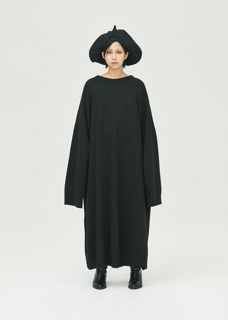 2023 UNISEX KNITTED LONG ONE-PIECE #BLACK