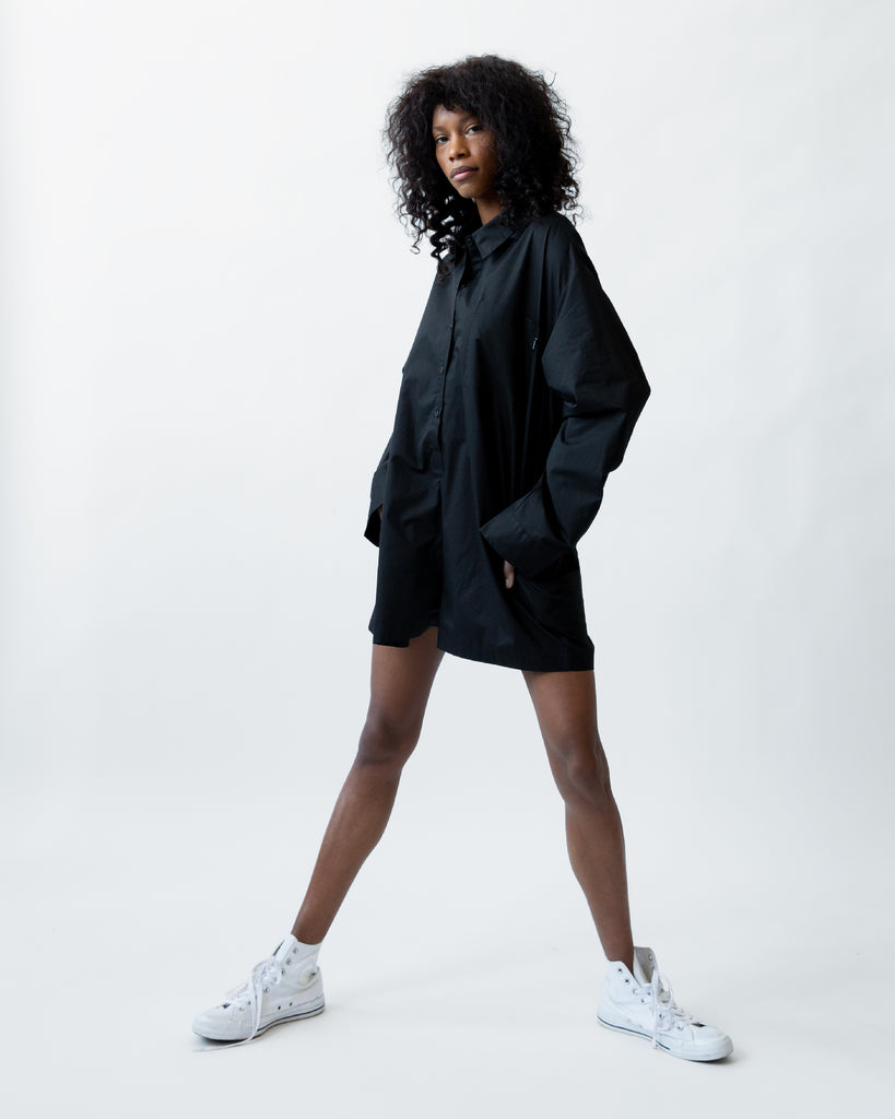 SS23 OVERSIZED SHIRT JUMPSUIT #WHITE