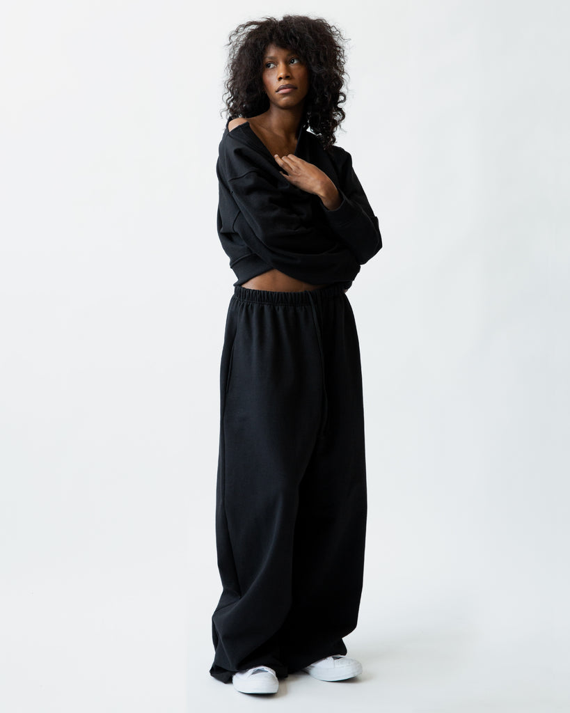 SS23 UNISEX HEAVY WIDE LONG SWEATPANTS #WHITE MELANGE [SEASON SALE 50% OFF]