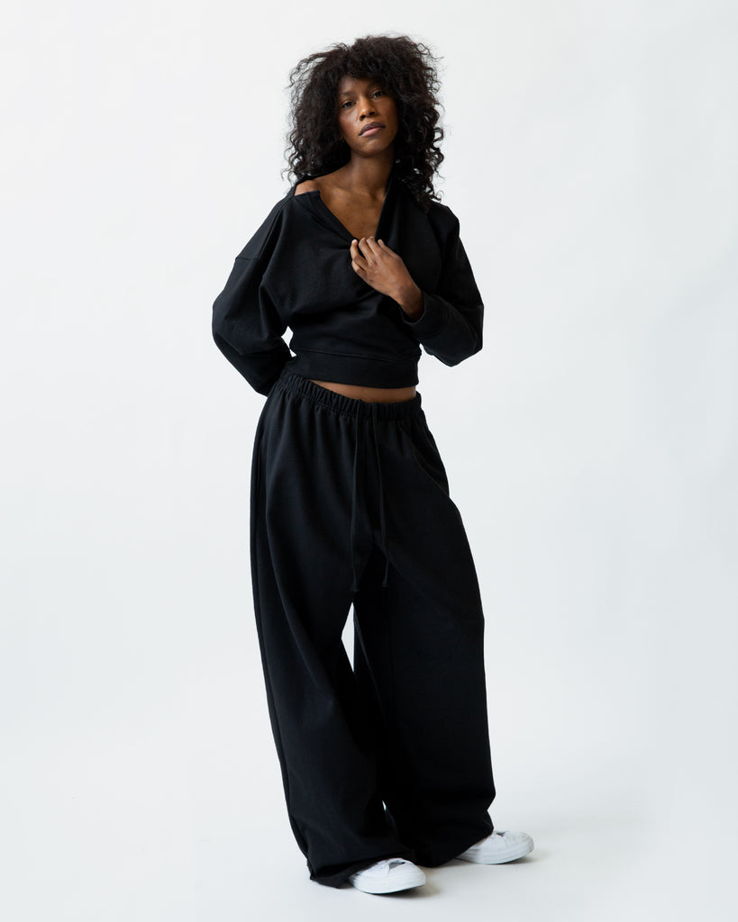 SS23 UNISEX HEAVY WIDE LONG SWEATPANTS #WHITE MELANGE [SEASON SALE 50% OFF]