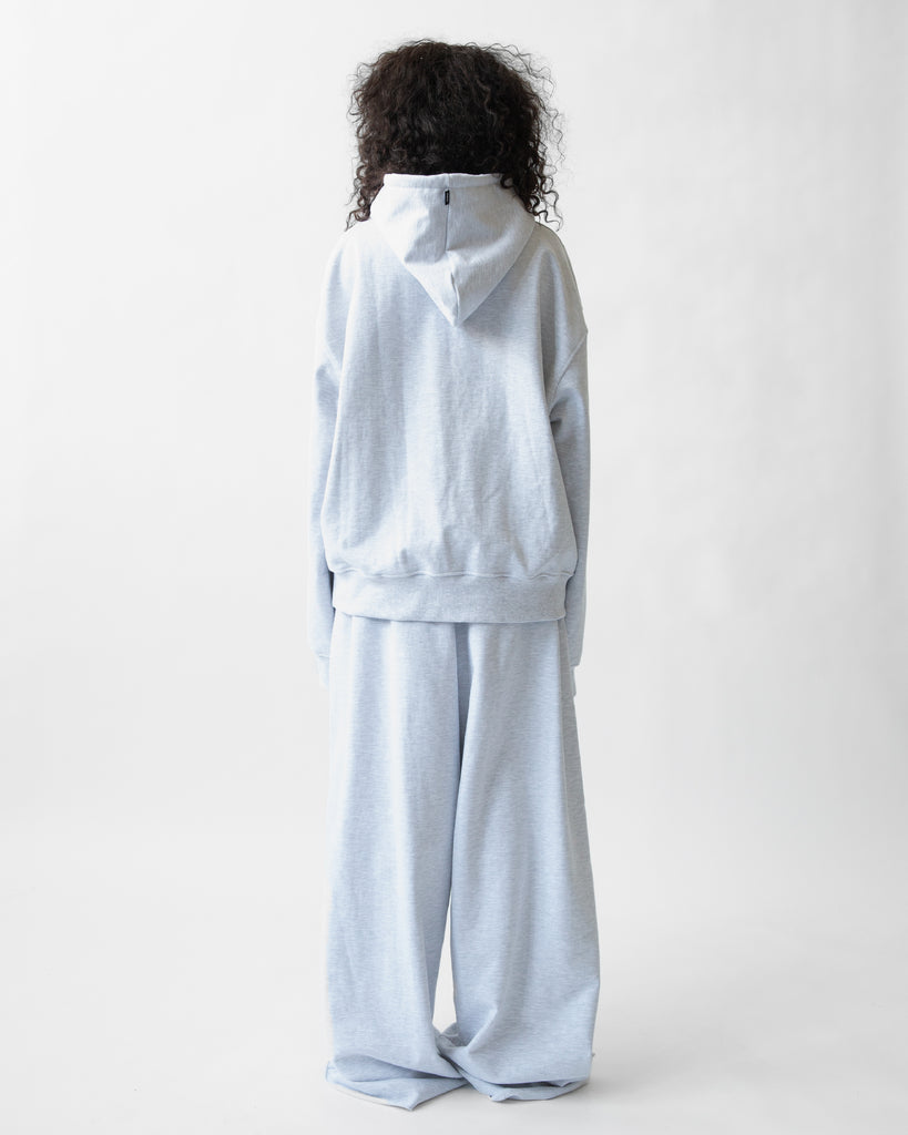 SS23 UNISEX HEAVY WIDE LONG SWEATPANTS #WHITE MELANGE [SEASON SALE 50% OFF]