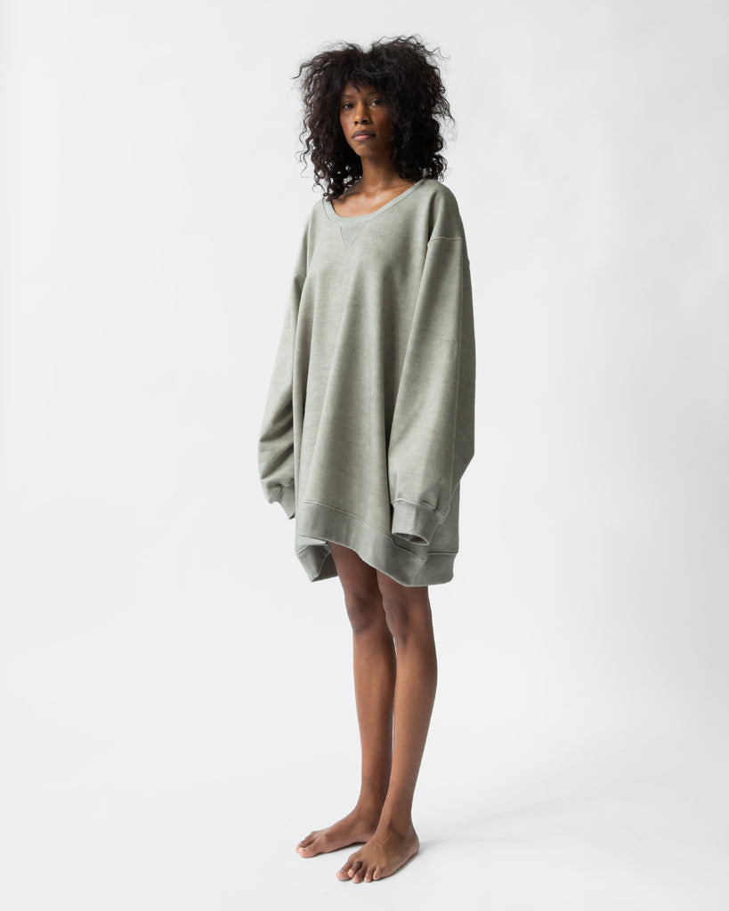 SS23 UNISEX VINTAGE WASHED OVERSZIED SWEATSHIRT #LIGHT GRAY