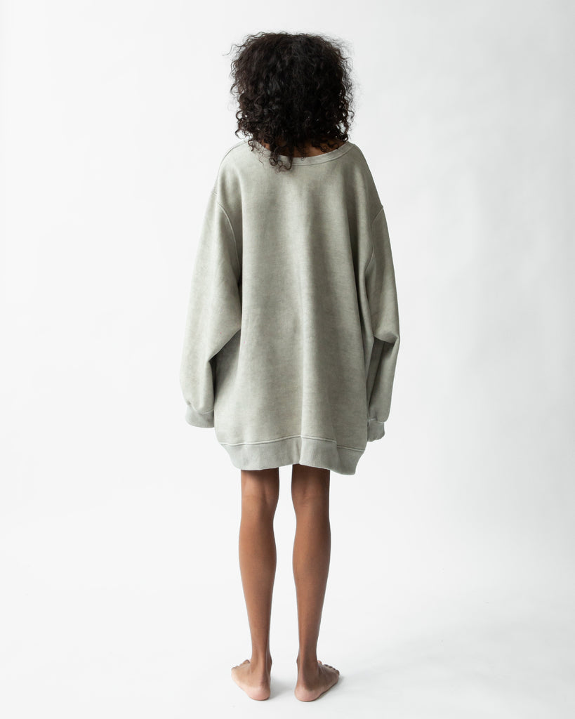 SS23 UNISEX VINTAGE WASHED OVERSZIED SWEATSHIRT #BROWN