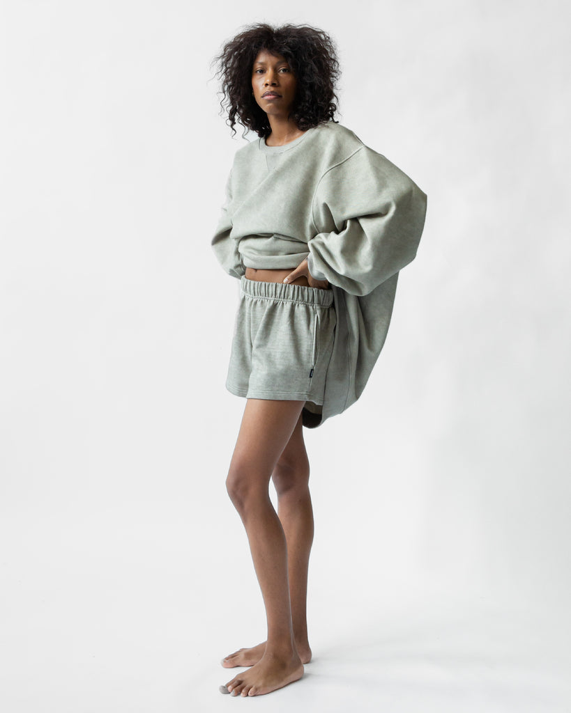 SS23 UNISEX VINTAGE WASHED OVERSZIED SWEATSHIRT #BROWN