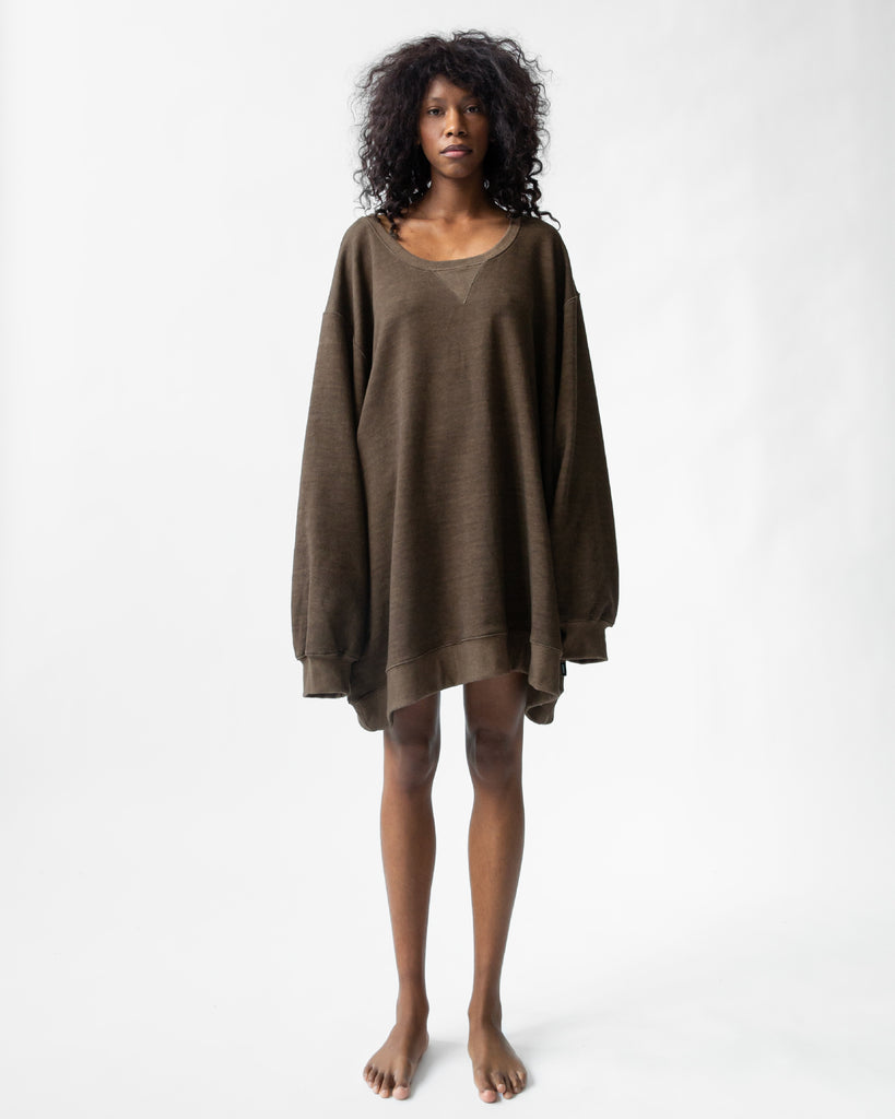 SS23 UNISEX VINTAGE WASHED OVERSZIED SWEATSHIRT #BROWN