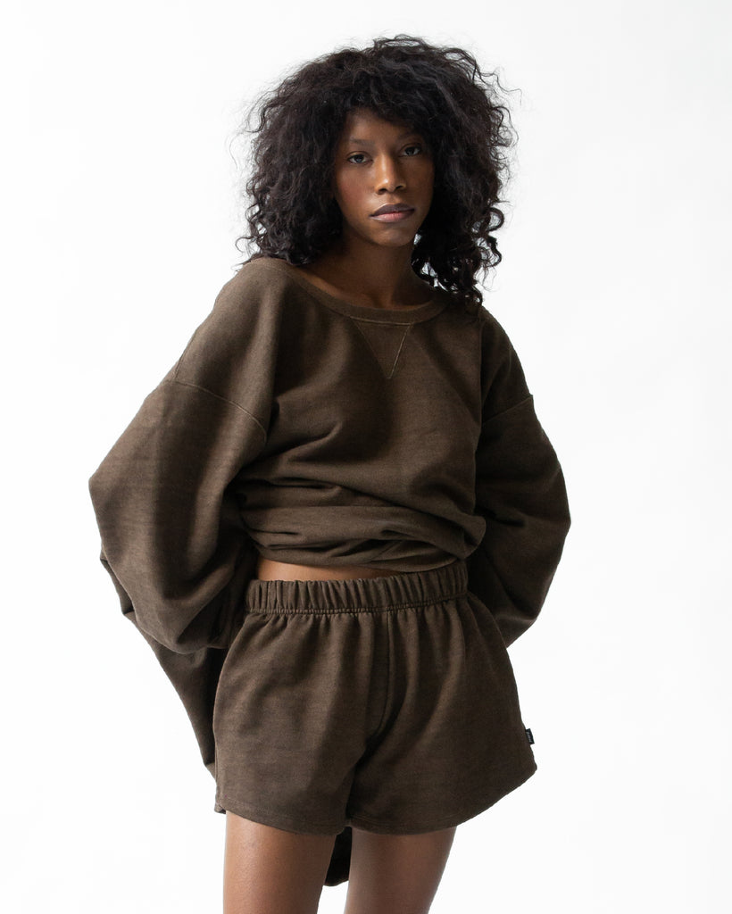 SS23 WASHED SHORTS #BROWN