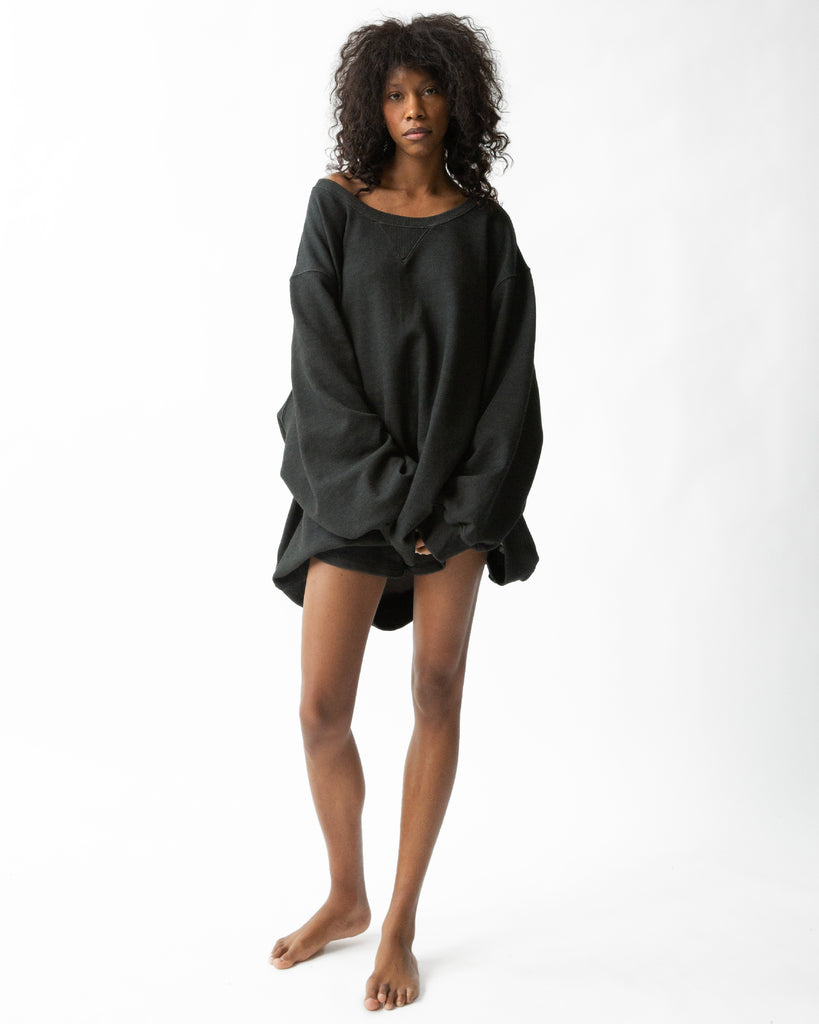 SS23 UNISEX VINTAGE WASHED OVERSZIED SWEATSHIRT #LIGHT GRAY