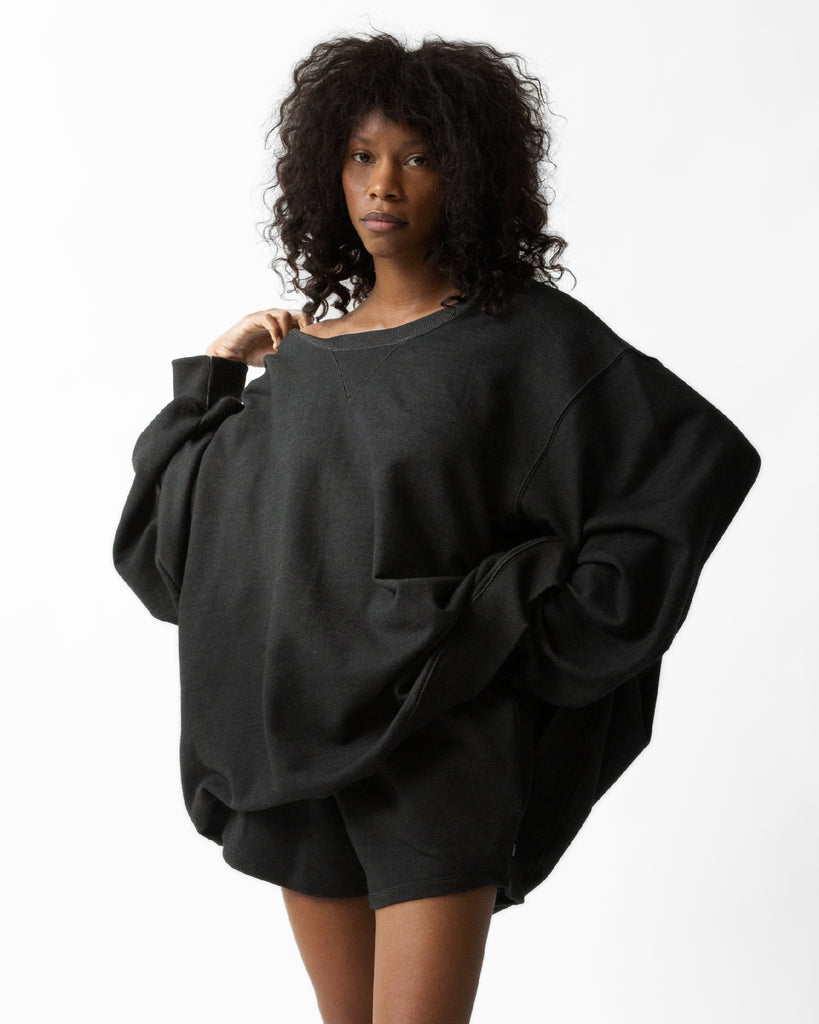 SS23 UNISEX VINTAGE WASHED OVERSZIED SWEATSHIRT #BROWN