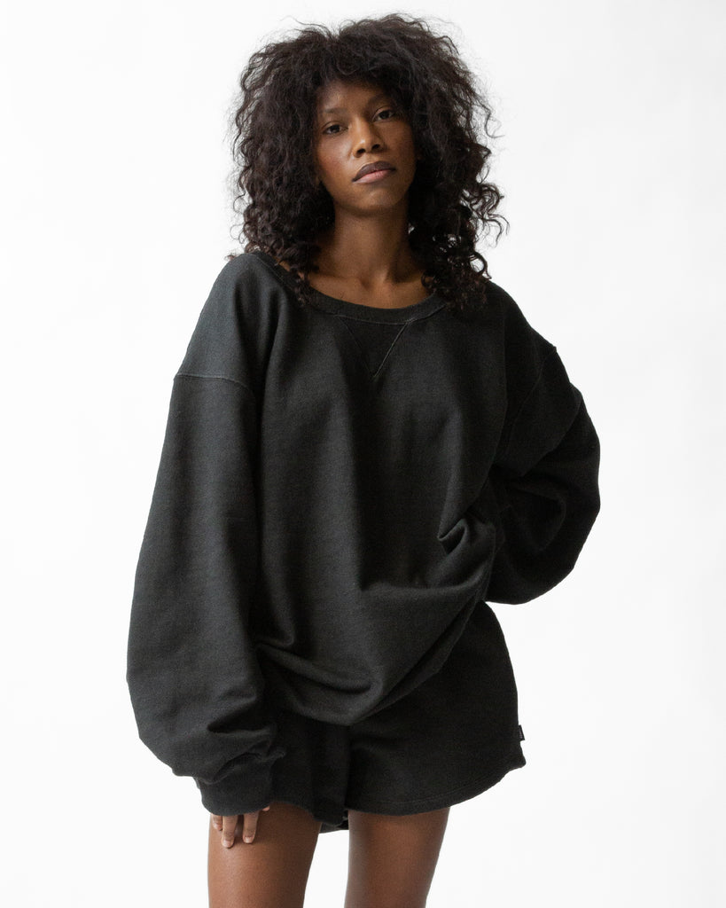 SS23 UNISEX VINTAGE WASHED OVERSZIED SWEATSHIRT #BROWN