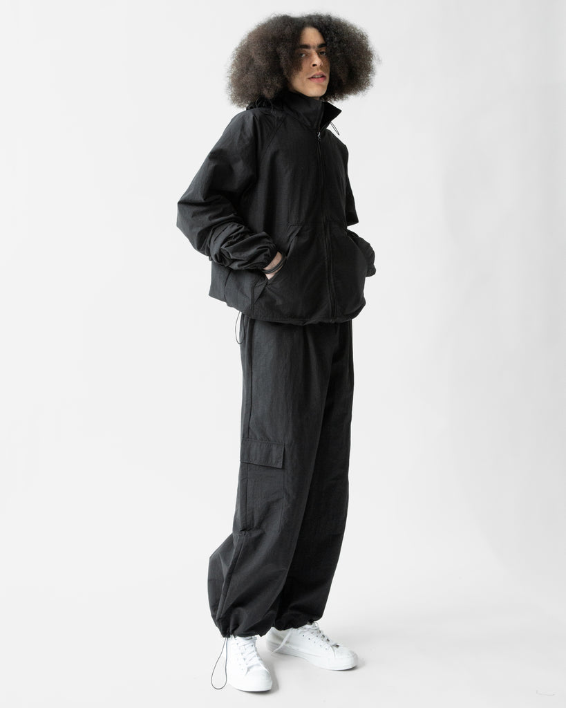 SS23 UNISEX HOODED WINDBREAKER JACKET #BLACK [SEASON SALE 50% OFF]