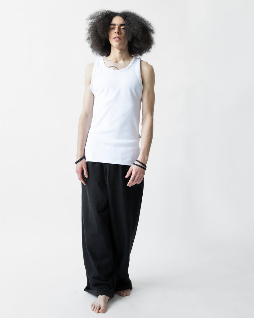 SS23 UNISEX UNIQUE UNBALANCED SLEEVELESS #BLACK